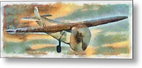 Airliner Metal Print featuring the mixed media Vintage Airliner by Christopher Reed