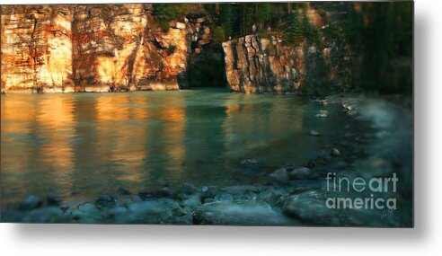 Sunset Metal Print featuring the digital art Athabasca at Sunset by Lisa Redfern