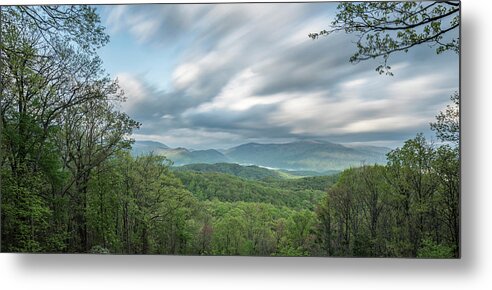 Art Metal Print featuring the photograph Moving Over the Blue Ridge Mountains by Jon Glaser