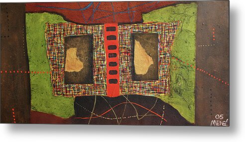 African Art Metal Print featuring the painting All The Boxes Checked by Michael Nene
