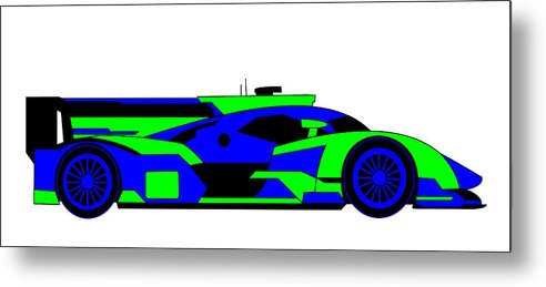 24 Hours Metal Print featuring the digital art 24 hours of Obsession - blue green by Asbjorn Lonvig