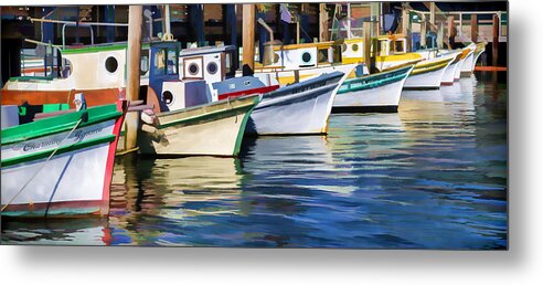Fishing Boat Metal Print featuring the photograph Bows Out by Scott Campbell
