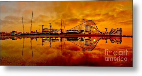 Pier Metal Print featuring the photograph Dawn at Wildwood Pier by Nick Zelinsky Jr