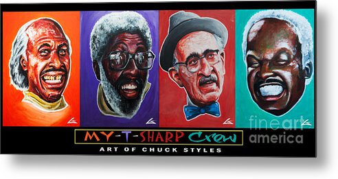 Barber Metal Print featuring the painting My-t-sharp Crew by Shop Aethetiks