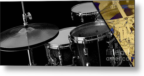 Drums Metal Print featuring the mixed media Drums Collection #2 by Marvin Blaine
