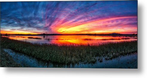 Sunrise Metal Print featuring the photograph Bosque Sunrise by Kristal Kraft