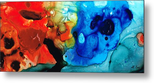 Abstract Metal Print featuring the painting Perfect Whole and Complete by Sharon Cummings by Sharon Cummings
