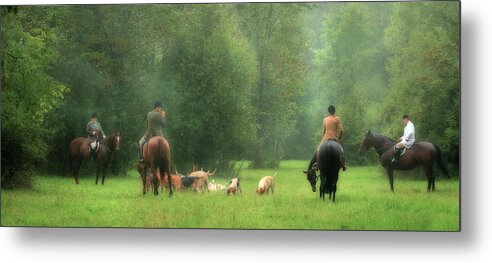 Horse Metal Print featuring the photograph Waiting for the Hunt by Angela Rath