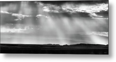 Beautiful Metal Print featuring the photograph Wyoming Cloud Light Panoramic by Leland D Howard