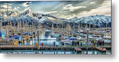 Landscape Metal Print featuring the photograph Alaska Starts Here Seward Alaska #2 by Michael W Rogers