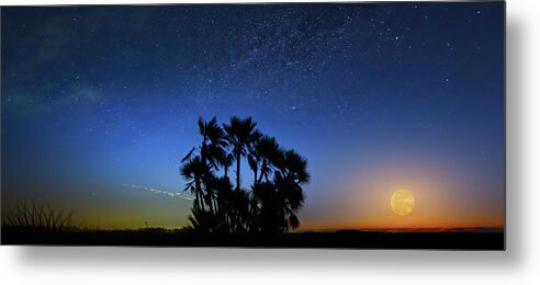Moon Metal Print featuring the photograph Adventures of an Earth Astronaut by Mark Andrew Thomas