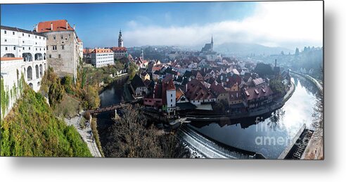 Czech Republic Metal Print featuring the photograph Historic City Of Cesky Krumlov In The Czech Republic In Europe by Andreas Berthold