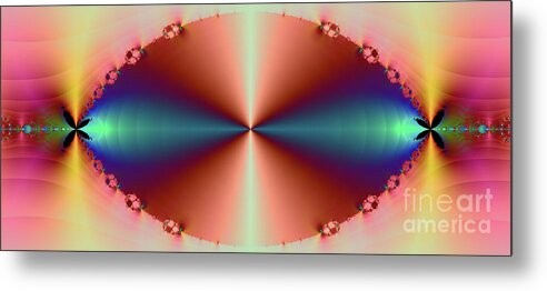 Abstract Metal Print featuring the digital art Rays of Light by Kerri Mortenson