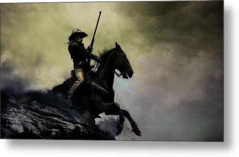 Cowboy Metal Print featuring the digital art The Cowboy by David Willicome