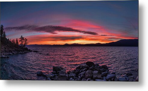 Tahoe Sunset Metal Print featuring the photograph Tahoe sunset #3 by Martin Gollery