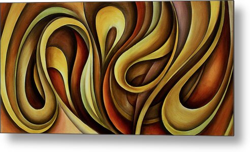 Abstract Art Metal Print featuring the painting Abstract Design 11 by Michael Lang