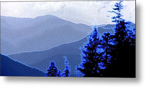 Mountains Metal Print featuring the photograph Ridge Layers 4 AE by Lyle Crump