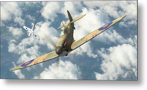 Royal Air Force Metal Print featuring the digital art Wolf At The Gates - Cropped by Mark Donoghue