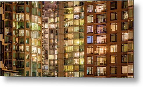 Abstract Metal Print featuring the photograph Abstract Apartment Buildings by Rick Deacon