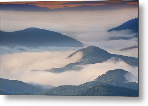 Nc Mountains Metal Print featuring the photograph Morning Cloud Colors by Ken Barrett