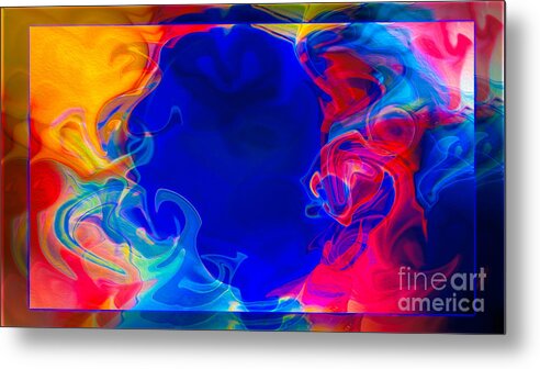 16x9 Metal Print featuring the digital art Love and All of Its Mysteries Abstract Healing Art by Omaste Witkowski