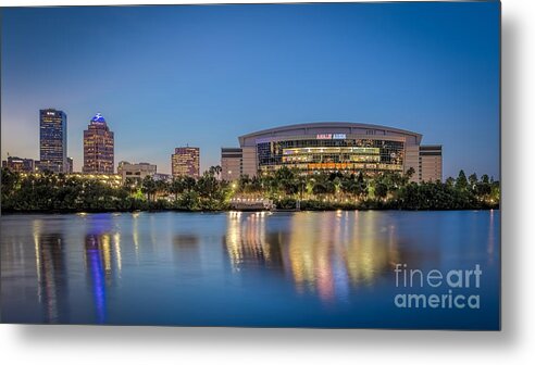 Amalie Arena Metal Print featuring the photograph Amalie Arena Tampa, Florida by Jason Ludwig Photography