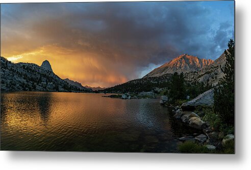 Sierra Metal Print featuring the photograph Sunset stormlight by Martin Gollery