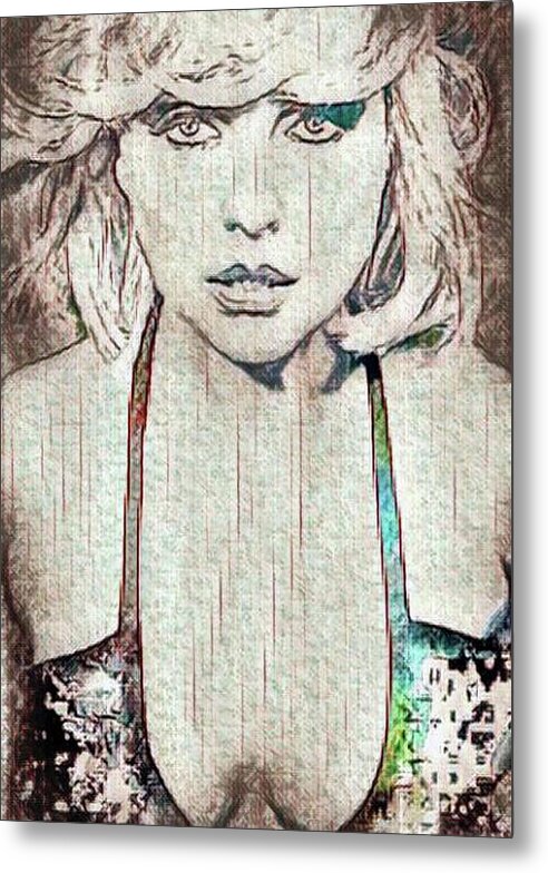 Blondie Metal Print featuring the digital art Rip her to shreds by Jayime Jean