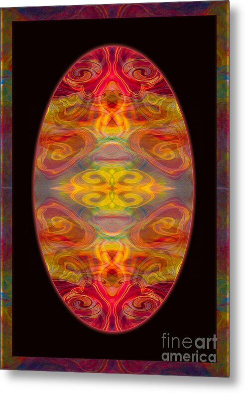 5x7 Metal Print featuring the digital art Peace and Harmony Abstract Healing Art by Omaste Witkowski