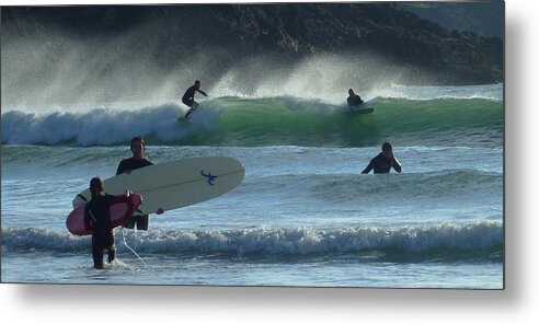 Seascape Metal Print featuring the photograph Fistral Beach Newquay by Jane Stanley