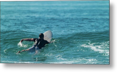 Beach Metal Print featuring the photograph Playa Bruja Surfing Mazatlan Mexico #10 by Tommy Farnsworth