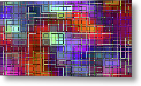 Abstract Metal Print featuring the painting Beyond Promotion - Grid by Revad Codedimages