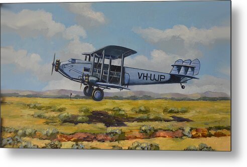 Historic Aircraft Metal Print featuring the painting DH Hercules 1929 by Murray McLeod