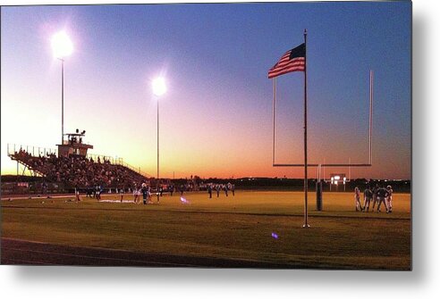 Photography Metal Print featuring the photograph Friday Night Lights by Edward E Waring