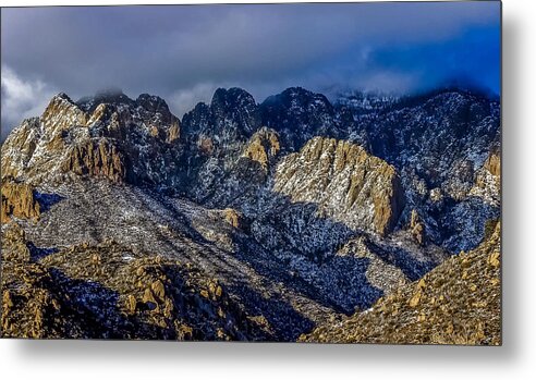 Sandia Mountains Metal Print featuring the photograph Rugged Sandias by Tommy Farnsworth