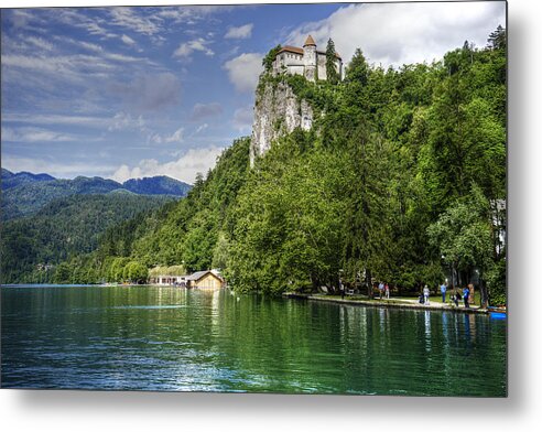 Slovenia Metal Print featuring the photograph Bled Castle by Uri Baruch