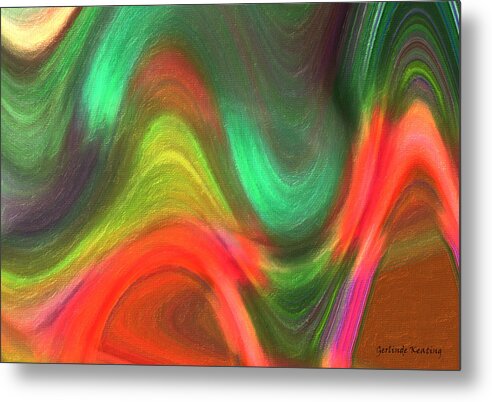 Abstract. Colorful Metal Print featuring the digital art Communication by Gerlinde Keating - Galleria GK Keating Associates Inc