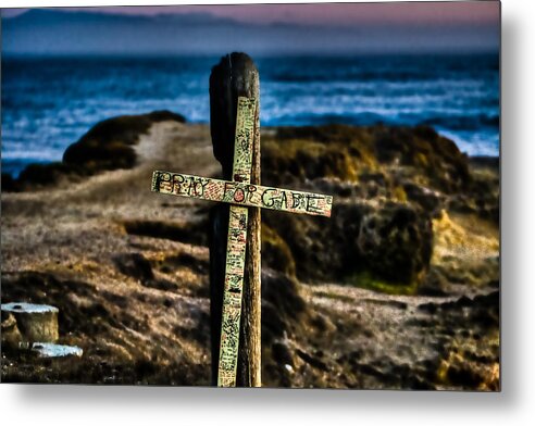 Lighthouse Point Metal Print featuring the photograph Pray for Gabe by Tommy Farnsworth