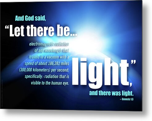 School Metal Print featuring the digital art Let There Be Light by Shevon Johnson