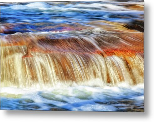 Mad About Wa Metal Print featuring the photograph Ebb and Flow, Noble Falls by Dave Catley
