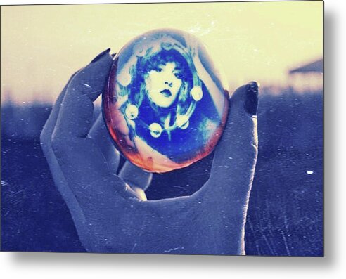Stevie Nicks Metal Print featuring the digital art Hold her she tells stories by Jayime Jean