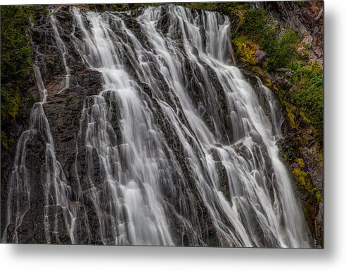 Tf-photoscapes Metal Print featuring the photograph Beautiful Narada Falls Mt Rainier by Tommy Farnsworth