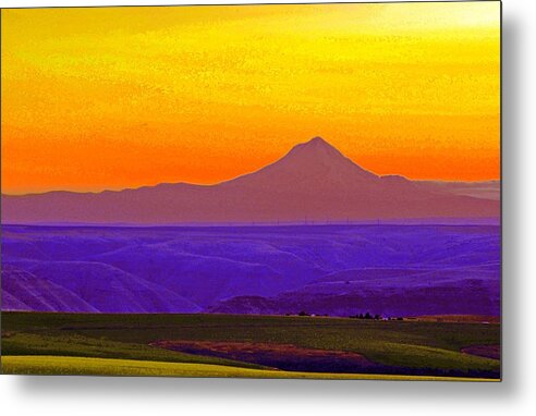 Mountain Metal Print featuring the photograph Mt. Adams Sunset #1 by Steve Warnstaff