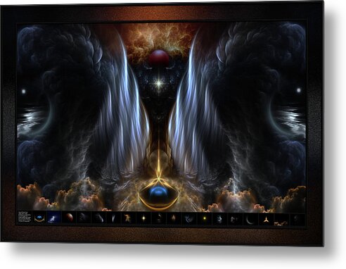 Dream Of Sages Metal Print featuring the digital art Dream Of Sages Fractal Art Composition by Rolando Burbon