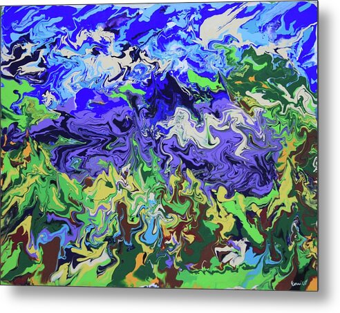 Abstract Expressionism Metal Print featuring the painting Valley of the Singing Winds by Art Enrico