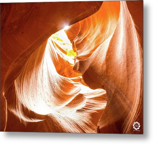 Antelope Canyon Metal Print featuring the photograph Spiral to the Sun by Ken Arcia
