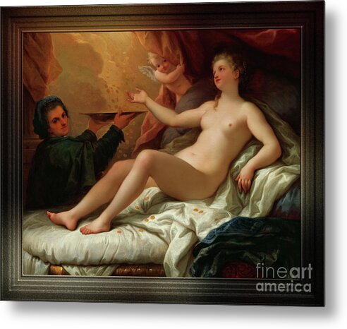 Danaë Metal Print featuring the painting Danae by Paolo de Matteis Old Masters Classical Art Reproduction by Rolando Burbon