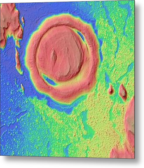 Planet Metal Print featuring the photograph Crater by Nasa