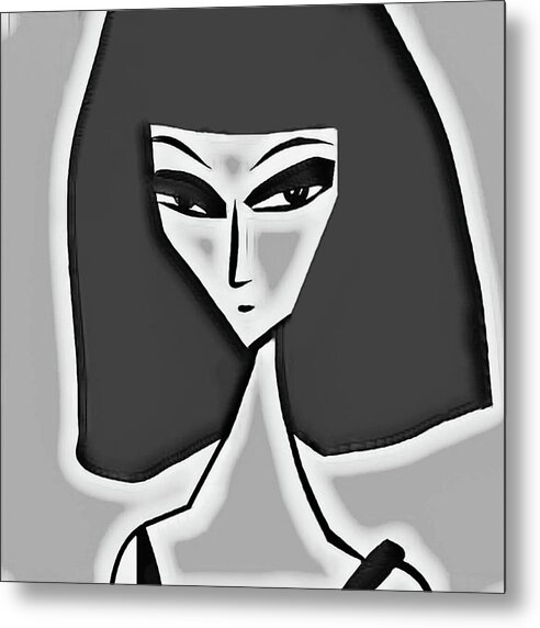 Retro Metal Print featuring the digital art Grace by Sweet Charee