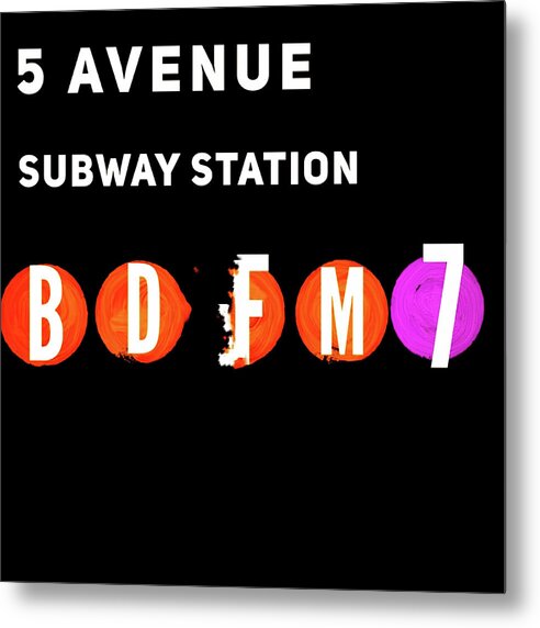 Subway Metal Print featuring the digital art Subway Station by Sweet Charee
